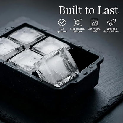KitchFort Large Silicone Ice Cube Tray, Easy Release 2" Big Ice Cubes - Image 2