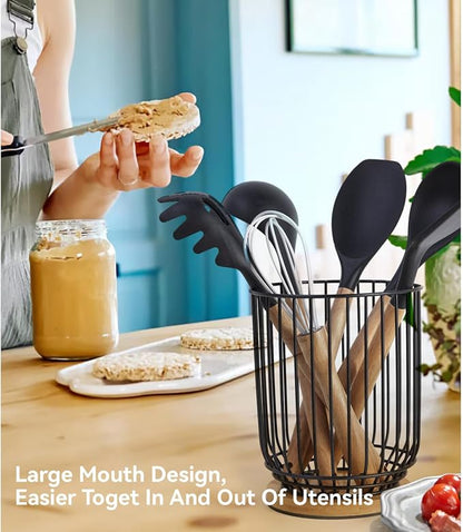 WDT Tool Utensil holder for Kitchen Counter，Large Utensils Holder For Farmhouse - Image 5