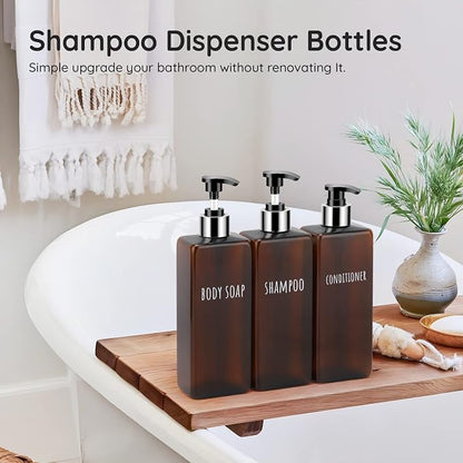 Segbeauty Shampoo and Conditioner Dispenser, 3 Packs 16.9oz Refillable Bathroom - Image 7