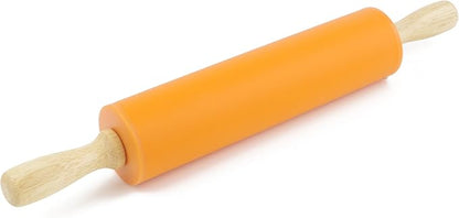 Silicone Rolling Pin for Baking Non-stick Rolling Pin Dough Roller Wooden by Remeel