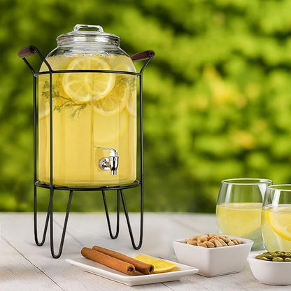 3 Gallon Glass Ice Cold Beverage Dispenser - - Image 2