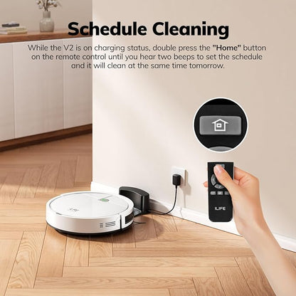 ILIFE V2 Robot Vacuum Cleaner, Tangle-Free Suction, 120 Mins Runtime, - Image 3