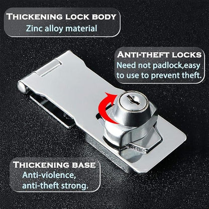 Alise Keyed Hasp Lock, 3 Inch Safety Packlock Clasp Hasp Lock Latch - Image 9