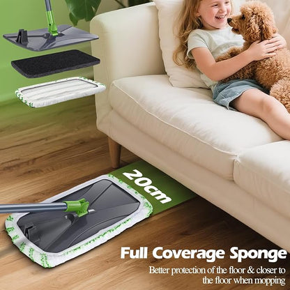 MASTERTOP Dust Mop for Hardwood Floors, Extra Large Microfiber Flat Mop - Image 4