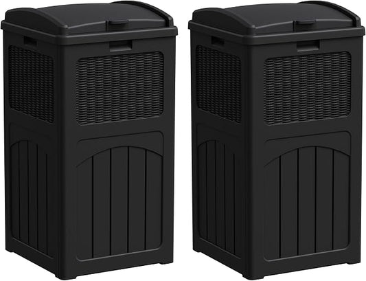 YESHOMY 2 Pack Outdoor Trash Can by SearchallYESHOMY