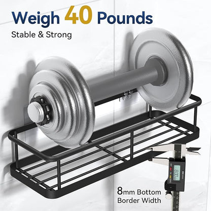 YASONIC Shower Caddy Adhesive, No Drill Bathroom Shower Organizers, - Image 2