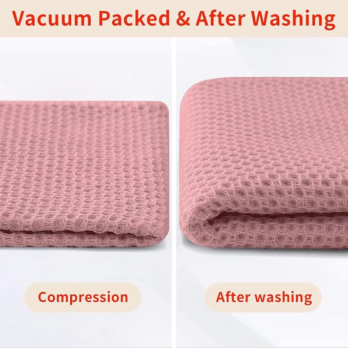 Homaxy 100% Cotton Waffle Weave Kitchen Dish Towels, Ultra Soft Absorbent Quick - Image 8