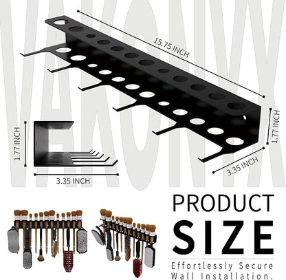 Wall Mount Brush Holder & Tool Hanger Rack - Image 2