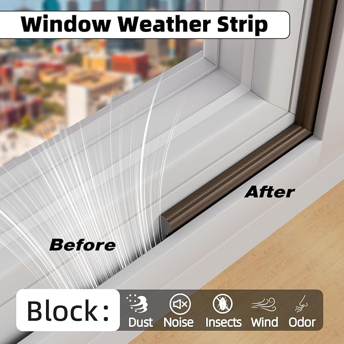 2Pcs×196" Wedge Weather Stripping Door Seal Strip - Image 4
