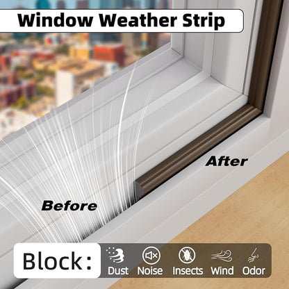 3Pcs×196" Wedge Weather Stripping Door Seal Strip - Image 4