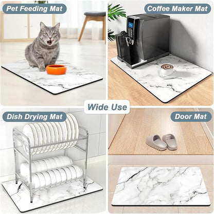 Rnivvi Coffee Mat, Hide Stain Rubber Backed Absorbent Dish Drying Pad - Image 7