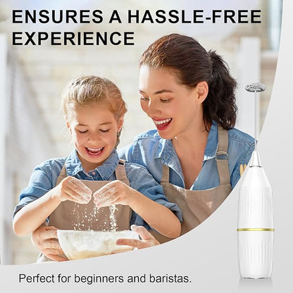 2 Pack Easy Clean Milk Frother Wand | Detachable Whisk, Superior Frothing | - Image 4