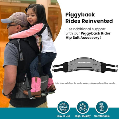Piggyback Rider Hip Support Belt - Toddler Hiking Carrier’s Hip Belt for Backpack with Buckle Closure - Convenient Parent Support for Trekking, Parks, Events & Travel