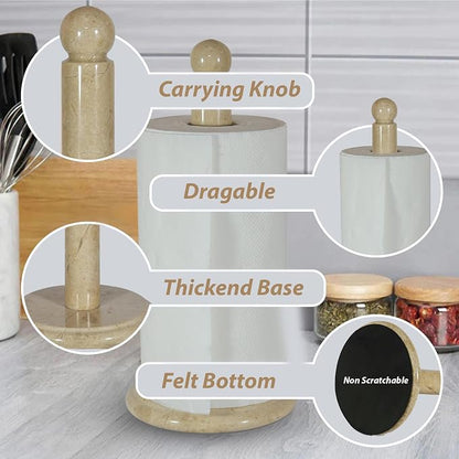 Handmade Ivory Marble Paper Towel Holder – Beige or Ivory Natural Stone - Image 7