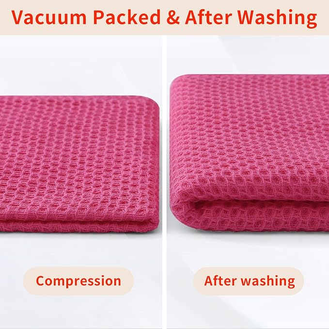 Homaxy 100% Cotton Waffle Weave Kitchen Dish Cloths, Ultra Soft Absorbent Quick - Image 8