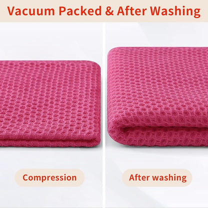 Homaxy 100% Cotton Waffle Weave Kitchen Dish Towels, Ultra Soft Absorbent Quick - Image 8