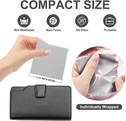 SEVENWELL 50pcs Jewelry Cleaning Cloth Gray Polishing Cloth - Image 2