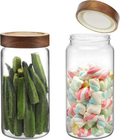 Glass Jar with Screw Top Lid 37oz Borosilicate Glass Spice Jars Seasoning by Patoper