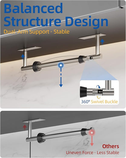 RUACQ Paper Towel Holder Under Cabinet, One Hand Tearing Paper Towel Holder - Image 3