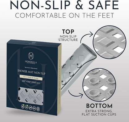 Homerella Anti Slip Shower Mat | Anti Mold Non Slip Bathtub Mat - Image 5
