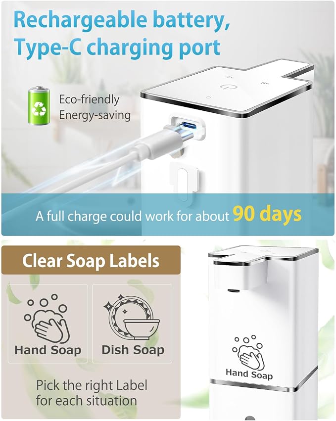 Automatic Liquid Soap Dispenser Touchless Soap Dispenser 380ml/12.8oz - Image 5