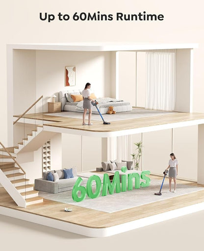 Cordless Vacuum Cleaner, 45Kpa 550W 60Mins Vacuum Cleaners - Image 6