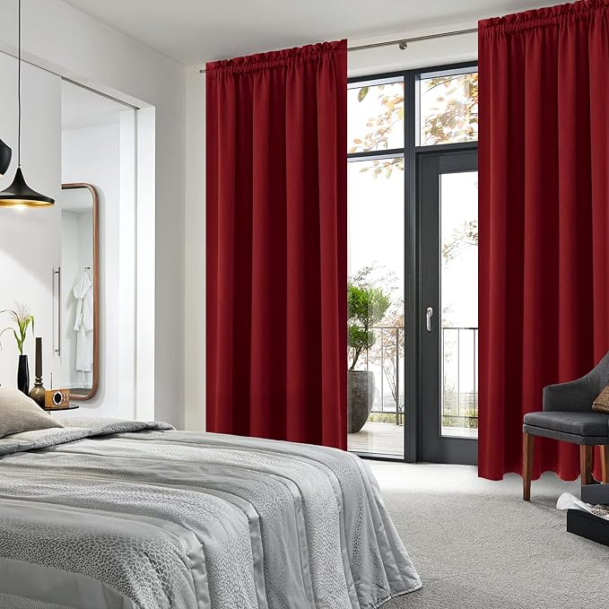 DWCN Christmas Blackout Curtains Room Darkening Thermal Insulated Bedroom - Image 2