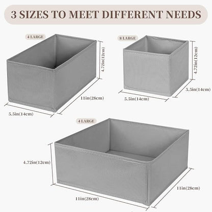 Drawer Organizer Clothes, 16 Pack Dresser Organizer Bins, Foldable Closet - Image 2