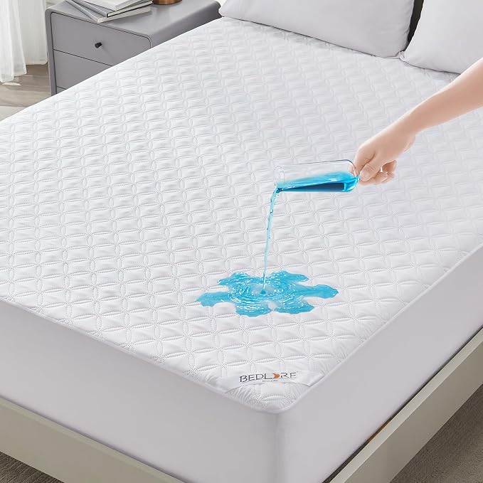 BEDLORE Waterproof Mattress Protector, Queen Size Noiseless Mattress Pad by Bedlore