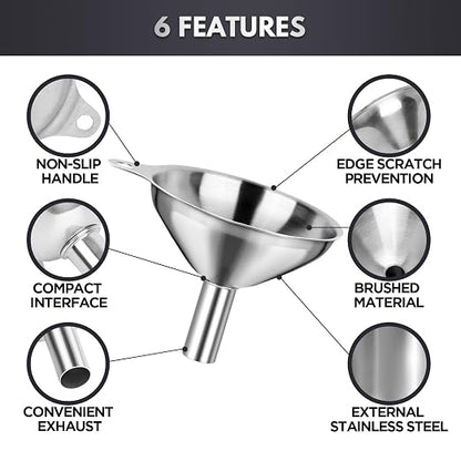 Kitchen Funnels for Filling Bottles, YGDZ 3pcs Small/Medium/Large Food Grade - Image 3