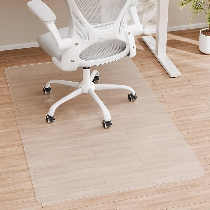 Office Chair Mat for Hardwood Floor, Easy Glide, Protects Hard Surfaces from by HOMEK