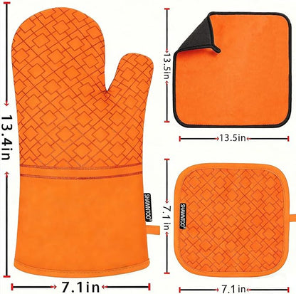 Oven Mitts and Pot Holders Sets 6pcs, Kitchen Oven Glove, High Heat Resistant - Image 2