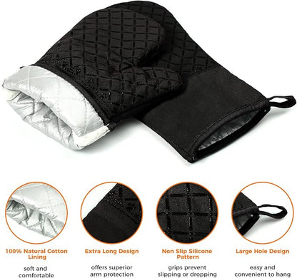 4PCS Oven Mitts and Pot Holders Sets 500°F Pot Holders - Image 5