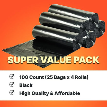 55-60 Gallon Trash Bags, 30 Micron Heavy Duty Pure LDPE Garbage Can Liners - Image 6