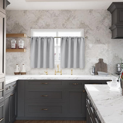 BGment Light Grey Short Curtains 30 Inches Length - Image 6
