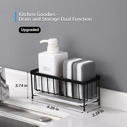 Kavciva Sink Caddy Sponge Holder, 304 Stainless Steel Dish Brush Holder - Image 3