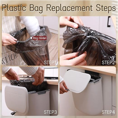 2.4 Gallon Kitchen Compost Bin Hanging Small Trash Can - Image 6