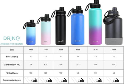 DRINCO Stainless Steel Water Bottle Spout Lid Vacuum Insulated Double Wall - Image 5