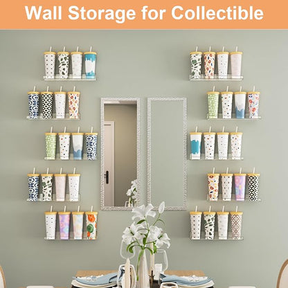 upsimples 10 Pack Acrylic Shelves Wall Organizer and Storage, Toy Cars - Image 5
