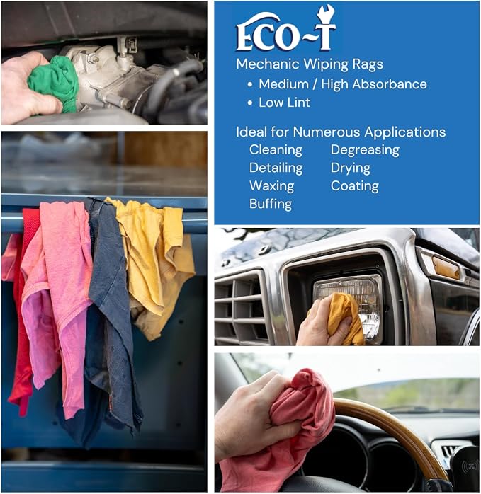 24 x 1 Lb Bags Eco-T Mechanic Shop Rags - Image 4
