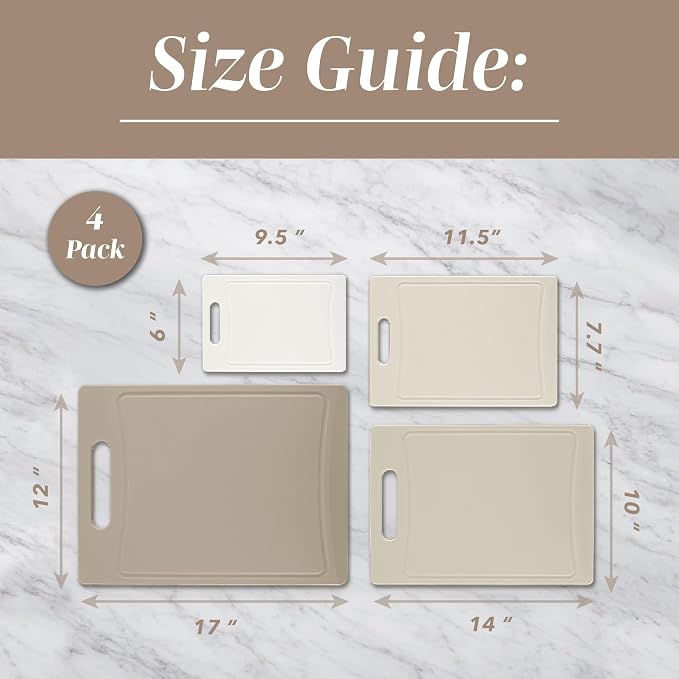 COOK WITH COLOR Non-Slip Cutting Board Set – Kitchen Essentials with Easy Grip - Image 5