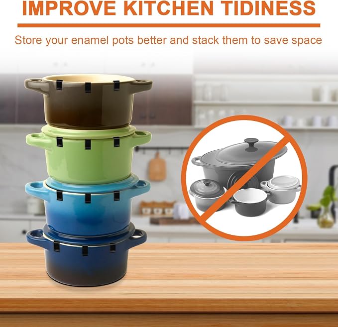 24pcs Dutch Oven Lid Protector Clips, Silicone Dutch Oven Lid Flexible Bumper - Image 5