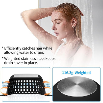 Shower Drain Hair Catcher, Bathtub Drain Cover Foldable Silicone Shower & Tub - Image 4