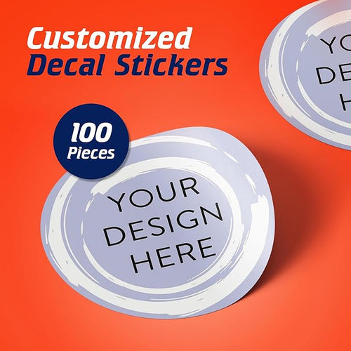100 Custom Vinyl Stickers - Upload Your own Image, Text, Design, Logo - Personalized Logo Labels for Handmade, Packaging, Bottle, Jars, Candle, Brand Stickers (Lavender Swirls, 3x3)