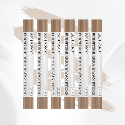 SEISSO Wood Filler Sticks- 6 Pcs, Furniture Repair Wax Crayons, Furniture by SEISSO