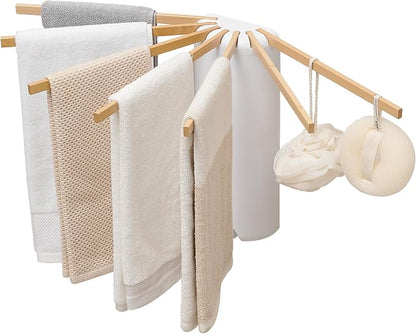 LEQ Wall Mounted Clothes Drying Rack, Garment Rack Foldable Space Saving by Unknown