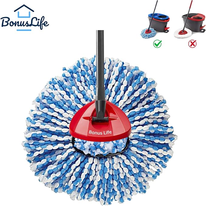 BonusLife 6-Pack Mop Head for O-Ceda RinseClean Spin Mop Refill 2-Tank System - Image 4