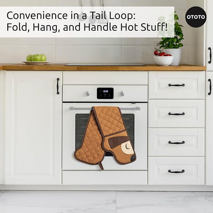 OTOTO Hot-Dog Double Oven Mitts Cute Funny - Image 5