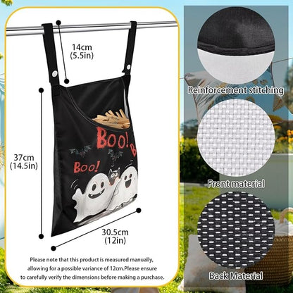 Cute Ghost Clothespin Bag Laundry Hanging Storage Organizer - Image 6