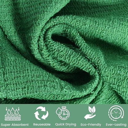 Terry Bar Mop Towels Green Value Pack of 60, Size 14"x17" Absorbent and Durable - Image 2